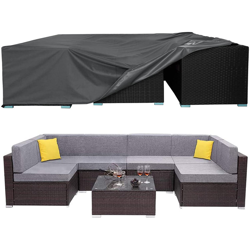 Karlstad Patio Furniture Cover Waterproof Furniture Lounge Porch Sofa Protectors, 28" H x 64" W x 126" D