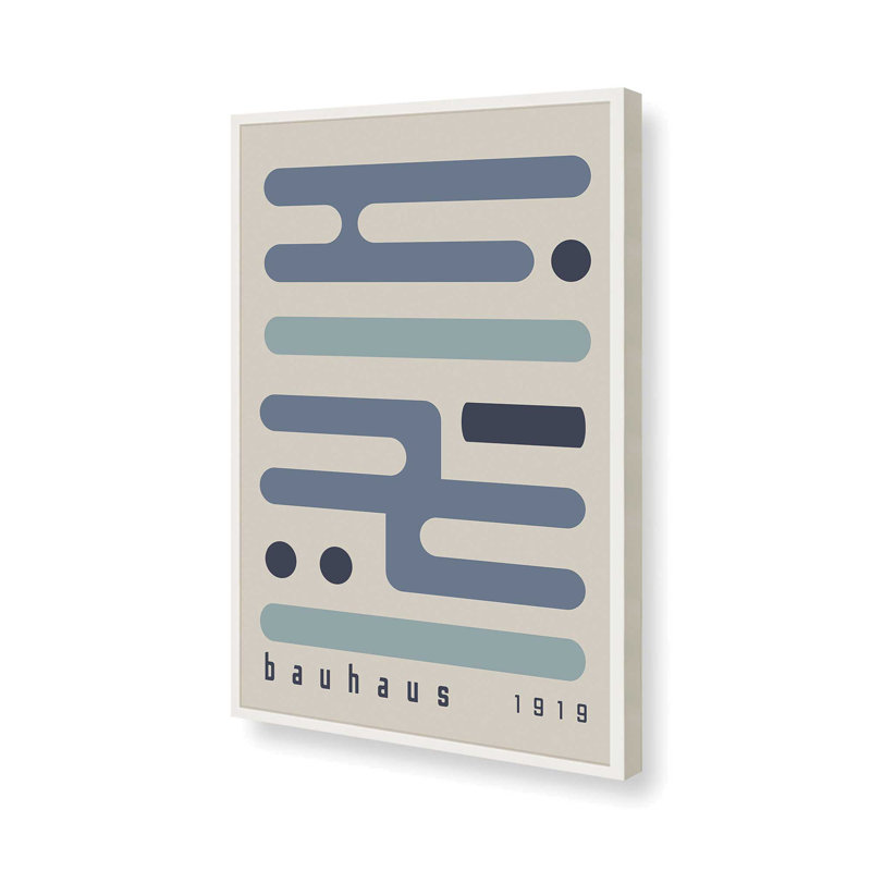 Midnight Bauhaus Minimalist Circuitry, reproduction encadrée, H 11 po x l 9 po x P 1,25 po, Blanc opaque