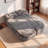Boneless 78.7" Convertible Folding Sofa Bed Full Size, Comfy Boneless Loveseat Fold Out Couch With Pillows & Armrest-362040341
