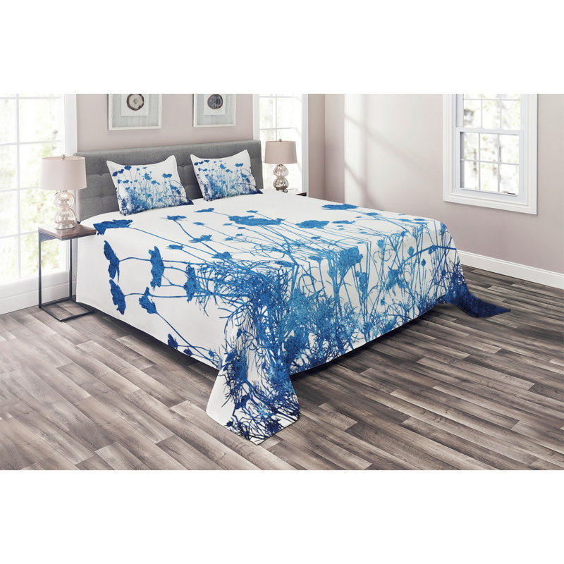 Flower Farmhouse / Country Polyester Coverlet