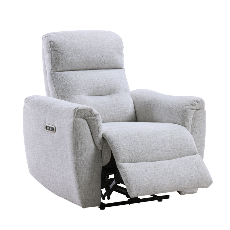 Fauteuil inclinable électrique en chenille gris Eastre avec port USB