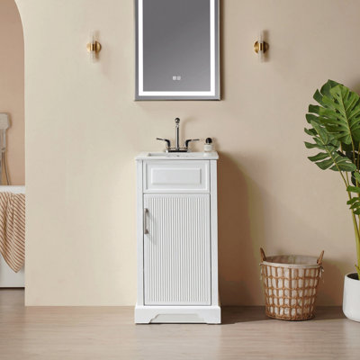 Meuble-lavabo autoportant simple avec comptoir
