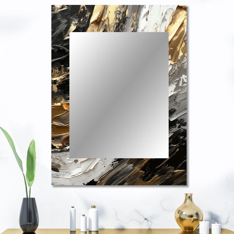 Mystery Awakening VIII - miroir décoratif abstrait, miroir mural moderne, impression d'art en métal, 40 po x 30 po