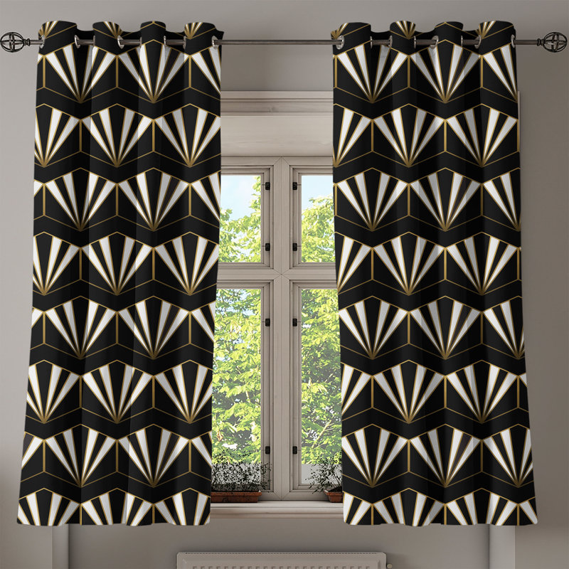 Rideau à œillets Art déco George Oliver, L 50 po x L 63 po