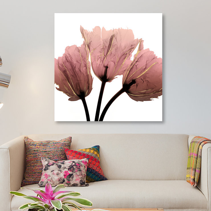 « alizarin splendor ii », impression sur toile, H 37 po x l 37 po x P 1,5 po, Pas de tapis, Toile tendue