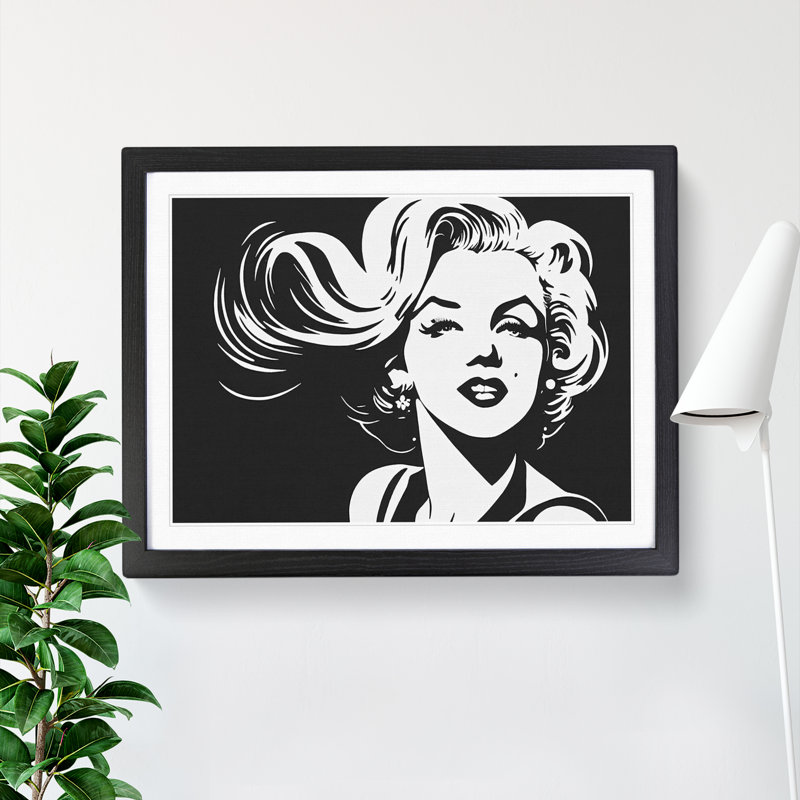 Marilyn Monroe In Monochrome Vol.3 - Single Picture Frame Print, 46cm H x 64cm W x 2cm D, Black