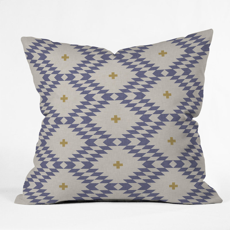 Coussin intérieur / extérieur Holli Zollinger Native Natural Plus Night Ikat, 16 po x 16 po
