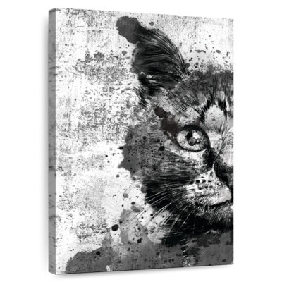 Brampt Cat Face Black And White