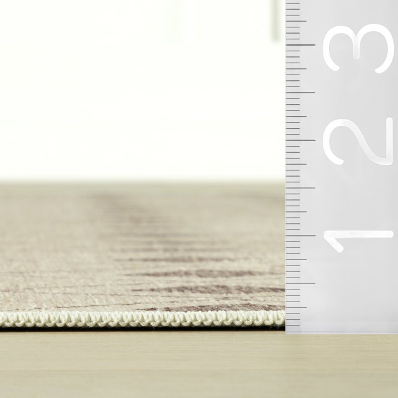 Tapis ivoire lavable Chandler, Rectangulaire 3 pi x 5 pi