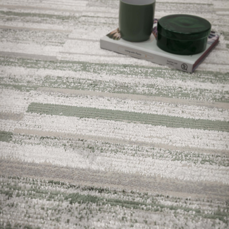 Anandita Stripe Green Area Rug