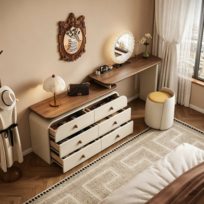 Meuble-lavabo intégré moderne en bois massif avec commodes