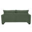 Causeuse rembourrée l 69 po Brooklington avec tissu texturé, 2 coussins décoratifs et pieds robustes en plastique-129594548
