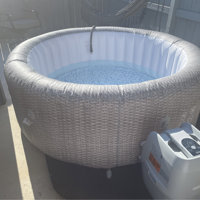 Bestway 54295 SaluSpa Airjet 6 Person Honolulu Inflatable Portable Hot Tub Spa, Gray