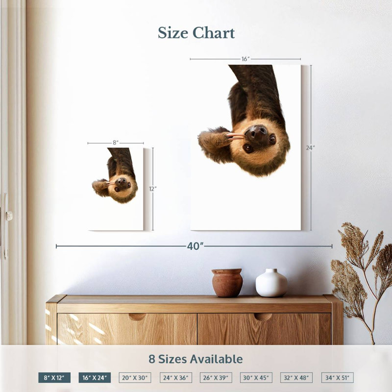 Brampt Silly Sloth, 12" H x 8" W