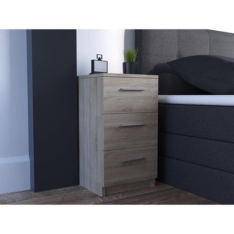Monck 38 cm W Bedside Table, Sonoma Oak