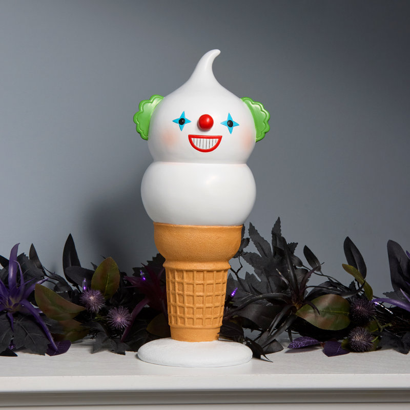 The Holiday Aisle® 14 po Figurine de clown effrayant i-Scream Cone