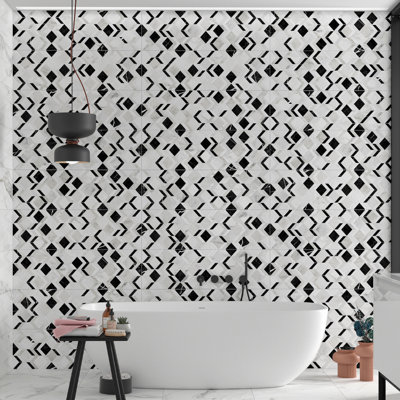 Decadence 12" x 40" Ceramic Patterned Tile