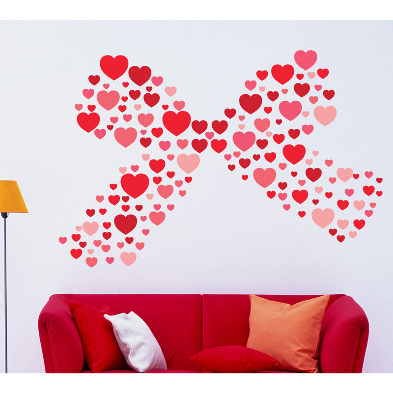 Ensemble de 3 décalcomanies murales hearts