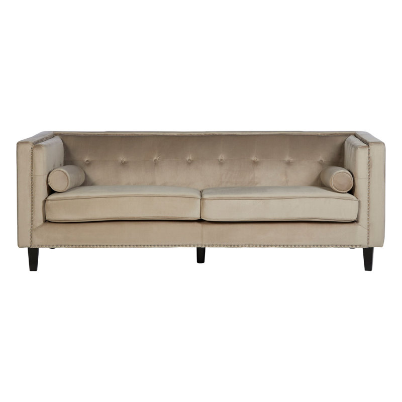 Lilith 3 Seater Velvet Sofa, Mink