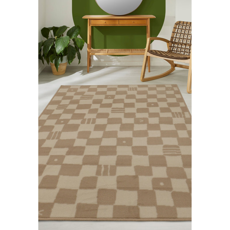 Maestro Chequered Area Rug, Rectangle 120 x 170cm
