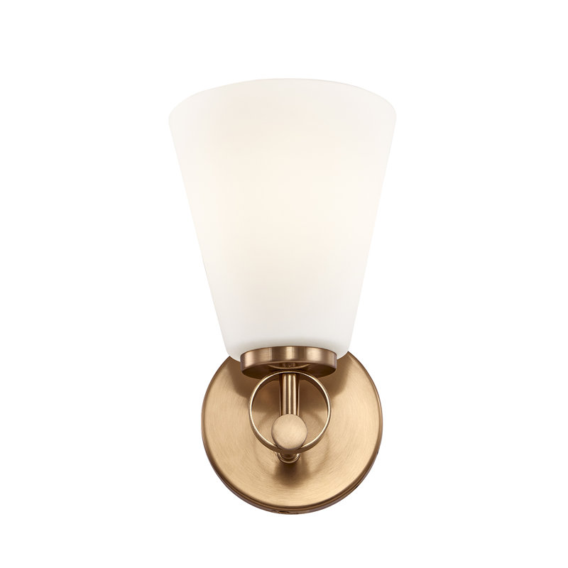 Fusion - Bolzano 1-Light Wall Sconce - Brushed Brass, Brushed Brass