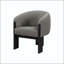 Upholstered Barrel Back Accent Chair with Three-Legged Design
