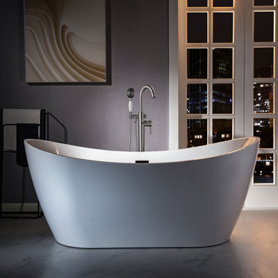 Single Handle Floor Mounted Freestanding Tub Faucet