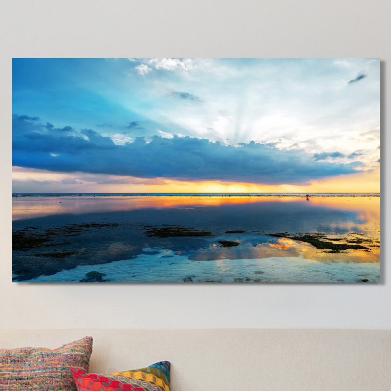 « ocean réflexions », reproduction de photo sur toile tendue, H 36 po x l 60 po x P 1,5 po