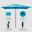 Shinetta 6,5 x 10 pi Parasol carré-910630949