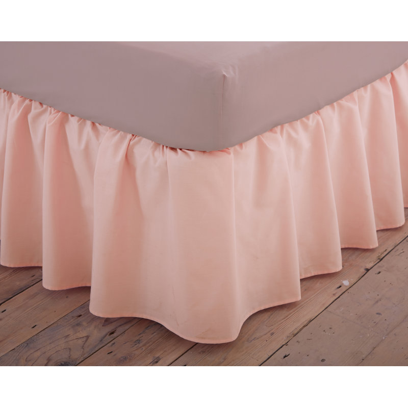 Margret Ruffled Bed Skirt, King (5'), Peach