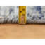 Tapis de Tapis décoratif couloir gris/bleu/or 2 pi 6 po x 9 pi 9 po noué à la main New Age