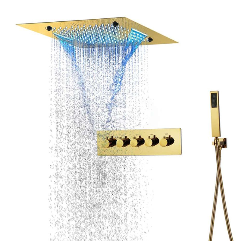 Système de douche thermostatique à DEL Reggio