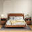 2 Drawers Solid Wood Construction Nightstand With Storage and Open Shelf, Built-In 2 Power Outlets, 1 USB Port, And 1 Type C Port-2138970872