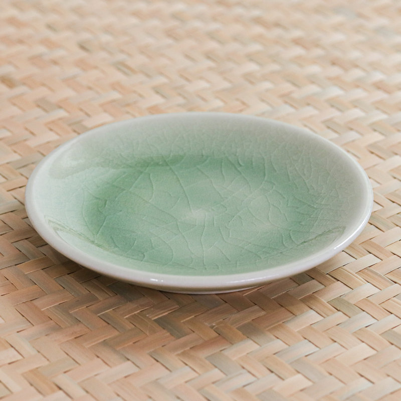 Handmade Just A Taste In Green Small Celadon Ceramic Plate