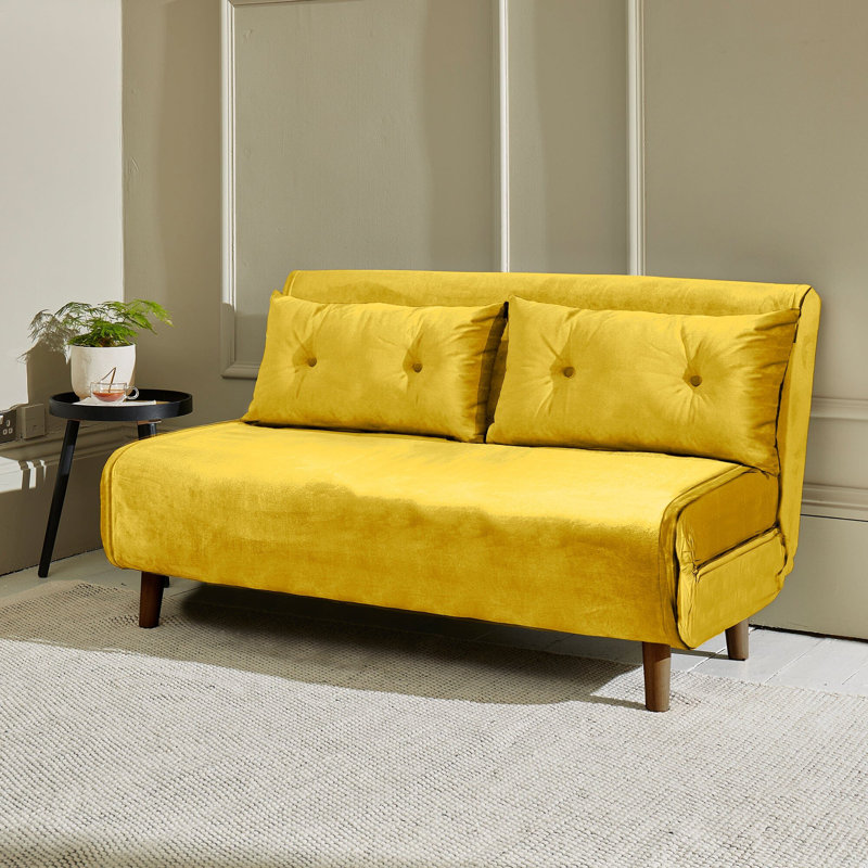 Trahan Small Double Sofa Bed, Yellow