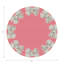 Sous-verres ronds en cuir rose-119015301