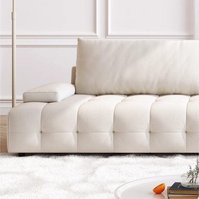 Canapé moderne de style simple, Blanc / Blanc