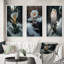 A Blooming White Flower Winter - Ensemble de 3 cadres flottants-1794051713-1794051712