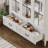 70.8'' Tall Arched Cabinet With Glass Doors And Adjustable Shelves
