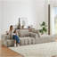 Canapé modulaire surdimensionné en L Chenille, design minimaliste, canapé-lit confortable pour le salon, espaces de réception d'appartements, aucun assemblage requis-50914246-50914244