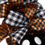 Couronne d'Halloween orange et noire avec arcs 24 po non éclairée