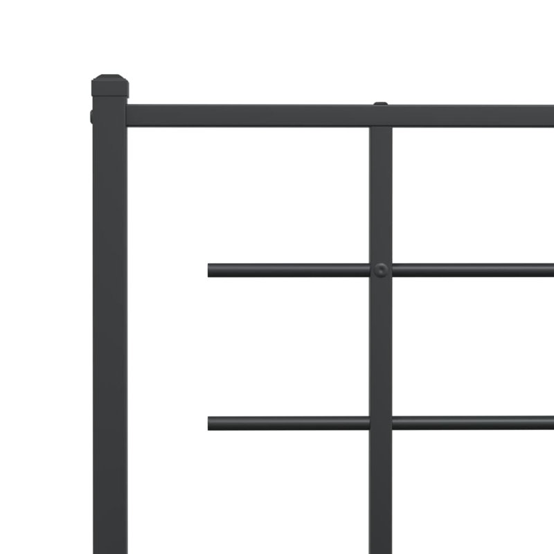 Vidaxl Metal Replace Headboard Black 75 Cm, 90 x 112 cm