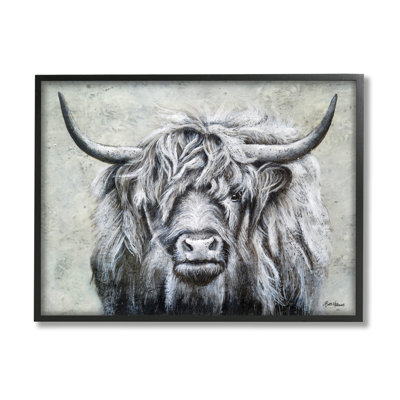 " Highland Cattle Distressed Rustic "