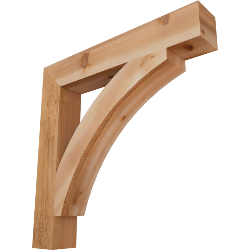 Support de bloc l 5 5 1/2 po x P 38 po x H 38 po Thorton, cèdre rouge de l'Ouest, Cèdre rouge de l'Ouest (lisse)