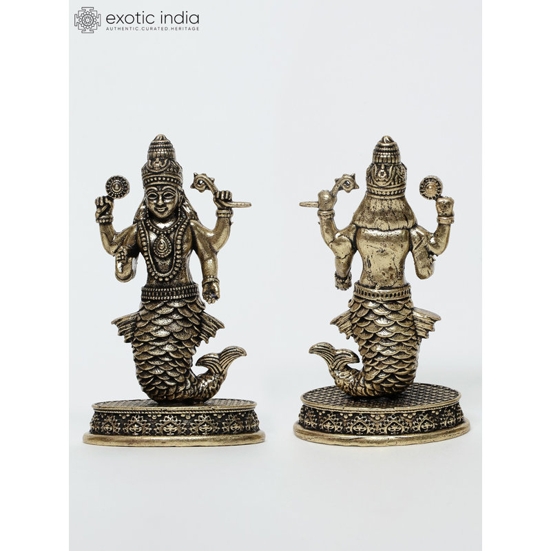 Ensemble de petites statues en laiton Dashavatara