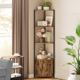 Corner Bookcase, 5-Tier Corner Storage Cabinet