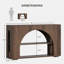 Console 55 po avec rangement à 3 niveaux, canapé d'entrée en bois pour couloir, salon, chêne brun
