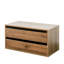 Organisateur de rangement empilable pour cadres et vêtements - 2 tiroirs de rangement, 27,74 x 14,19 x 14,21 po, couleur noyer, panneau de particules + armoire, couleur des souvenirs