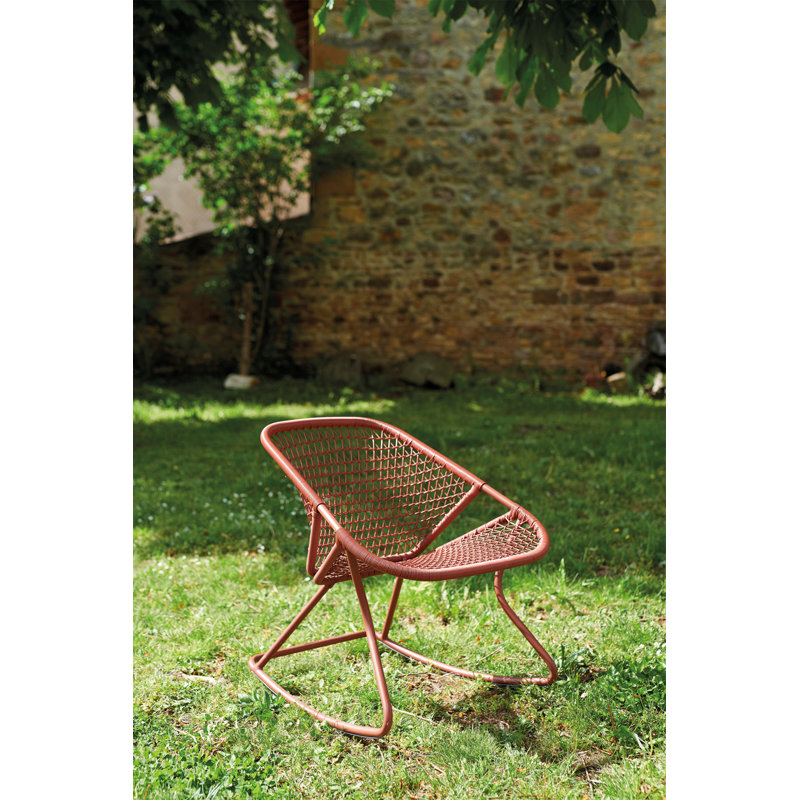 Sixties Outdoor Rocker Chair, Red Ochre