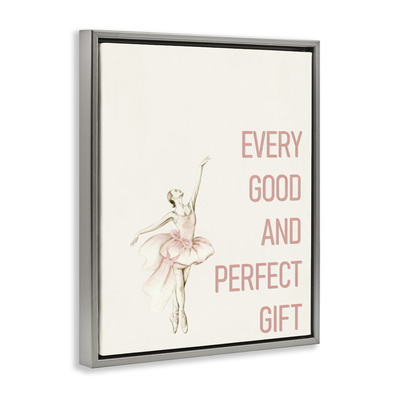 Cadre flottant Good Gift, par Kim Allen, Cadre flottant gris lustré, H 31 po x l 25 po